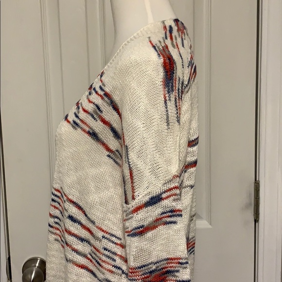 Women’s cardigan sweater-cream w/ pockets & fringe - Picture 7 of 8